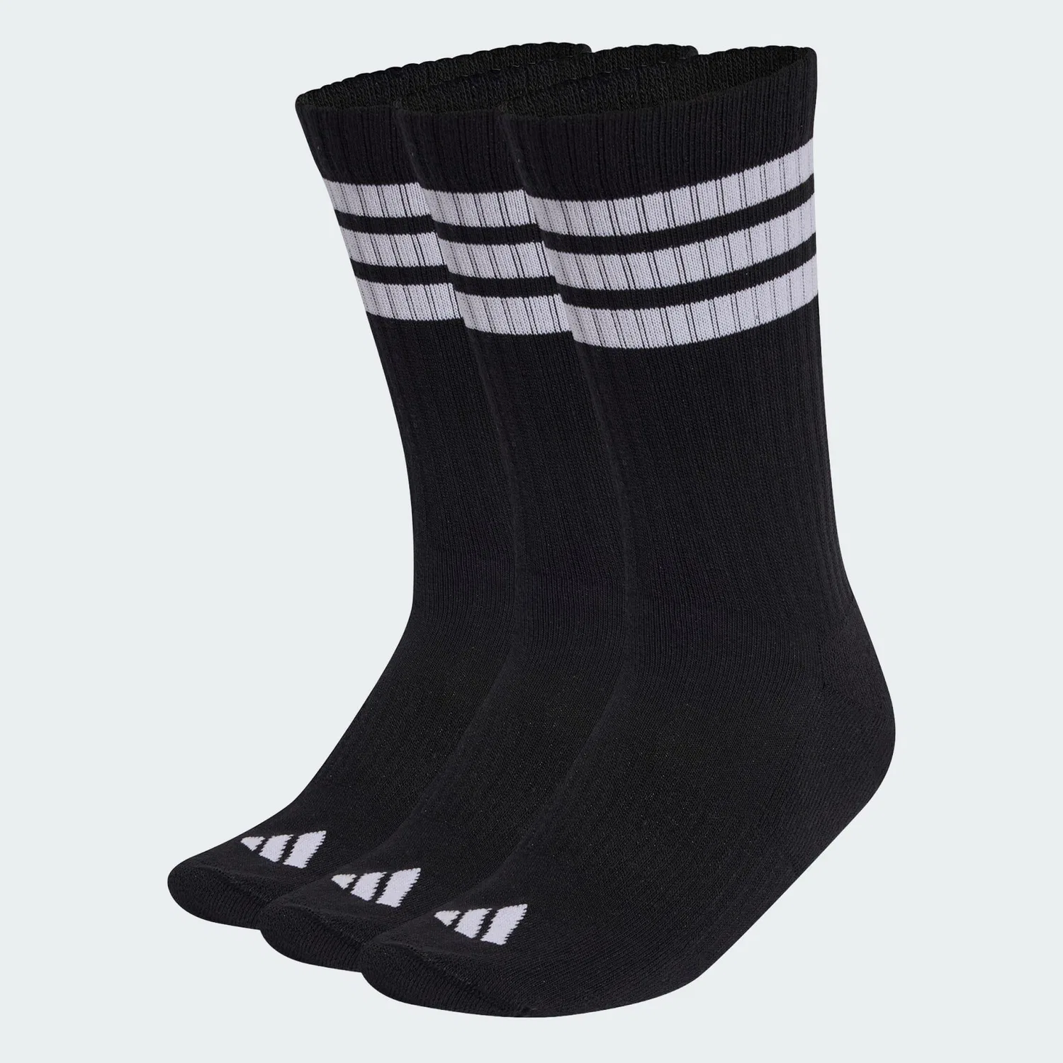 Носки с мягкой подкладкой 3-Streifen Adidas, Schwarz Weiss — фото 4
