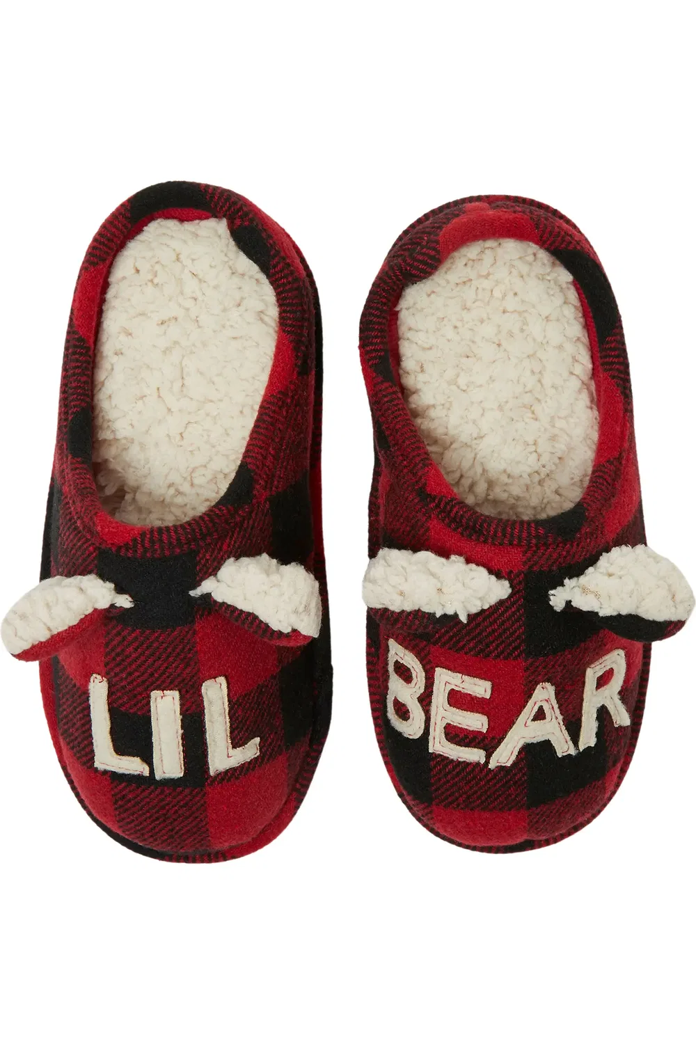 Детские тапочки-клоги на пене с эффектом памяти Lil Bear Dearfoams, Red Plaid — фото 3