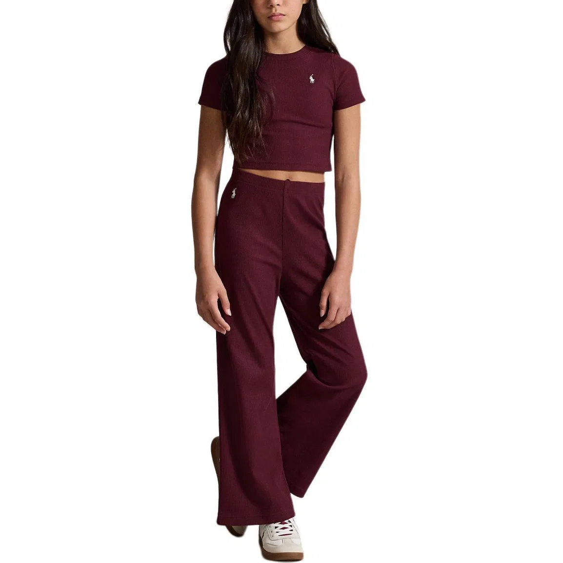 Детские брюки с зауженным кроем Dark Red Gemstone Polo Ralph Lauren — фото 4