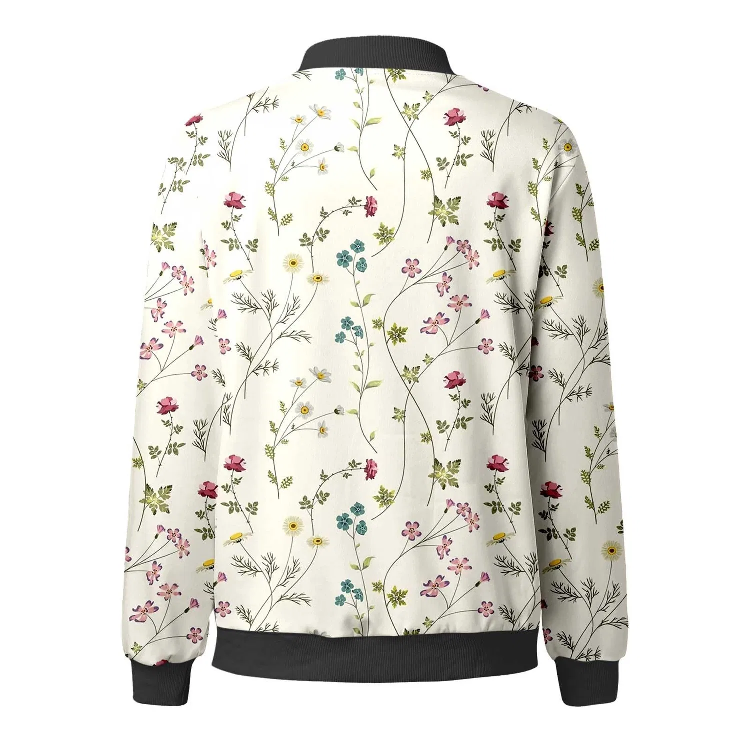 Женская куртка-бомбер с молнией, модель Zip Bomber, Beige — фото 4