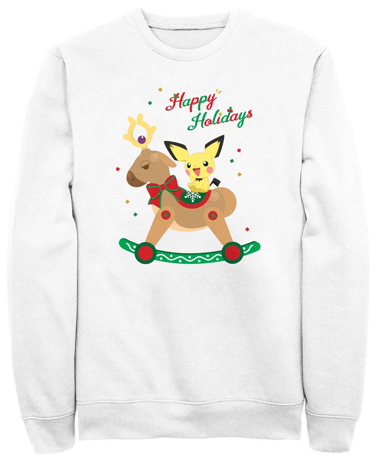 

Мужская флисовая толстовка rockin reindeer crew с капюшоном Fifth Sun, белый