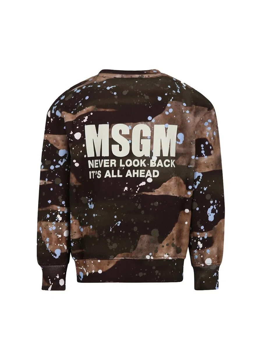 Толстовка MSGM 'Felpa cappuccio multicolor per bambino', мультиколор — фото 2