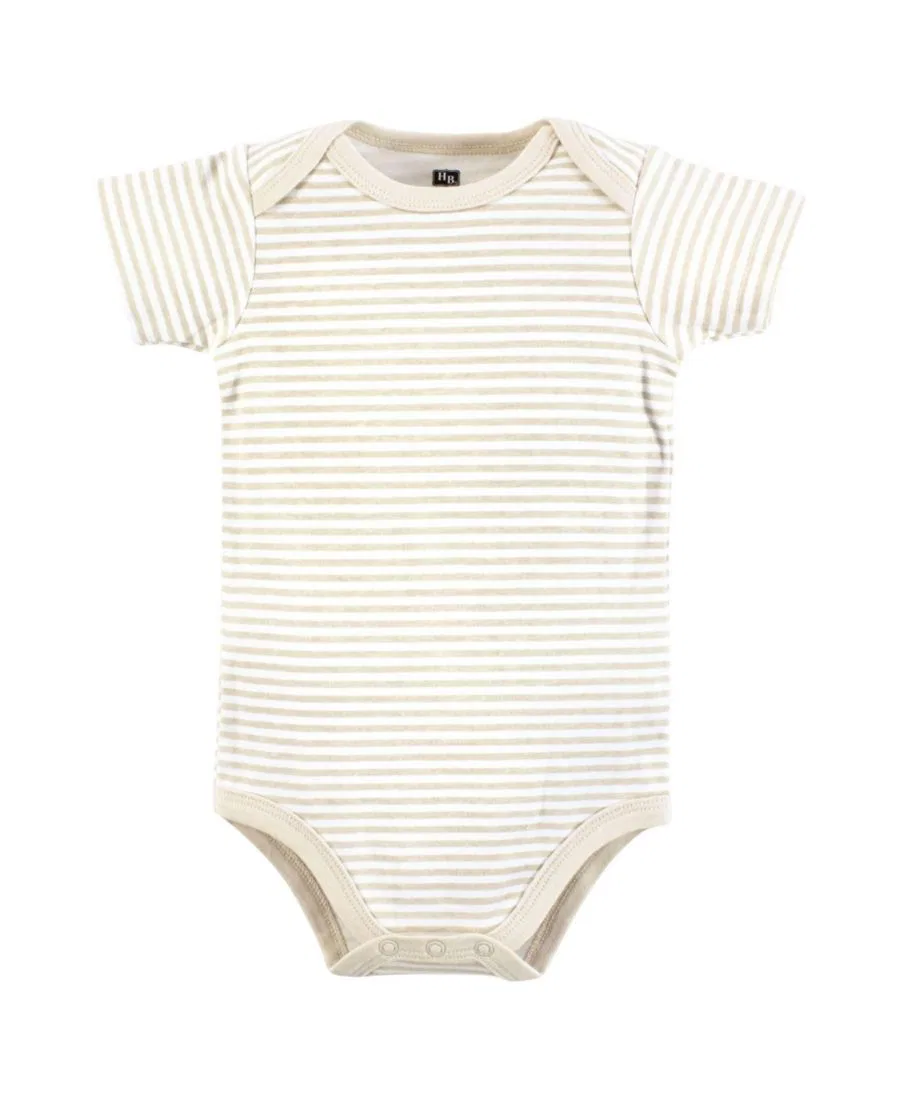 Комплект боди-комбинезонов из 3 предметов, с подтяжками Hudson Baby, Burgundy Beige Suspenders — фото 4