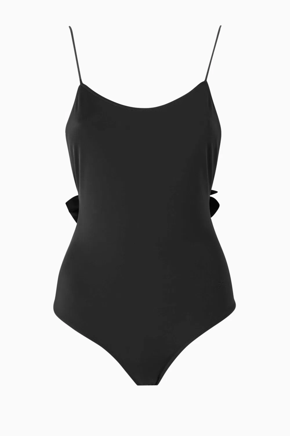 Купальник слитный с рюшами Le Maillot Cabana Jacquemus, черный