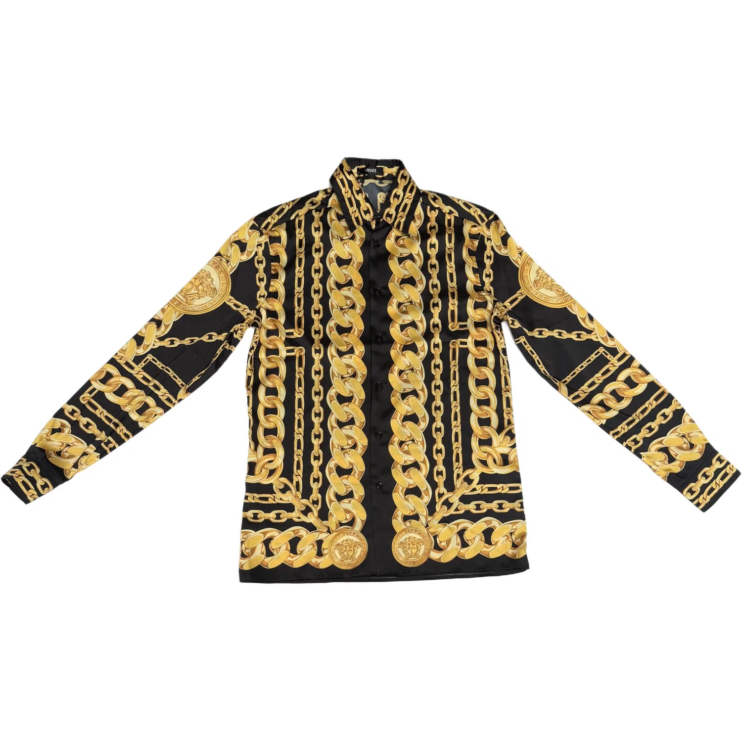 Рубашка мужская с отложным воротником VERSACE, Black
