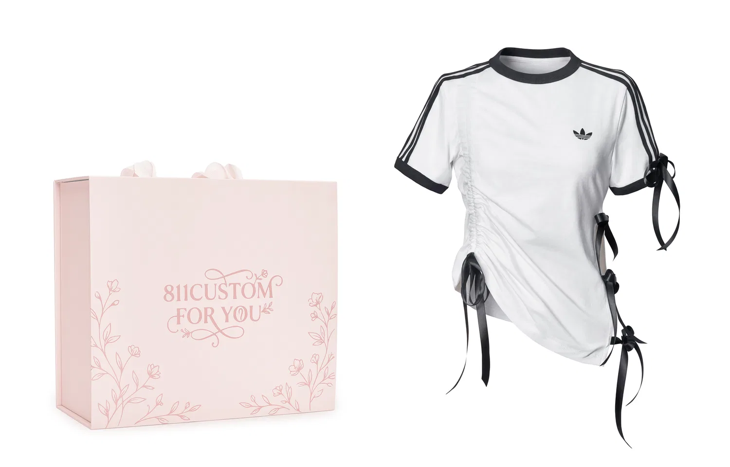 Женская футболка с принтом 3 Stripes Adidas Originals, White Day Dream