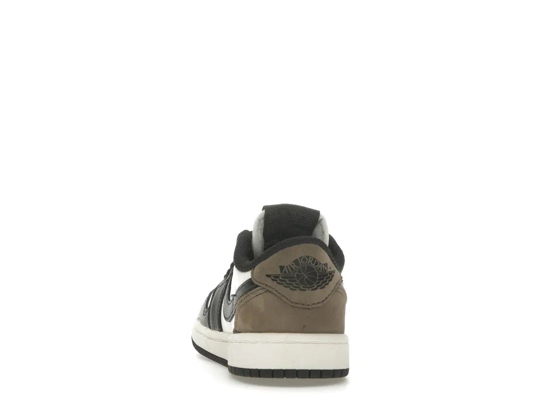 Детские кроссовки для мальчиков с модельным дизайном Jordan 1 Retro Low OG Mocha (PS) Jordan, White/Black-Dark Mocha — фото 4