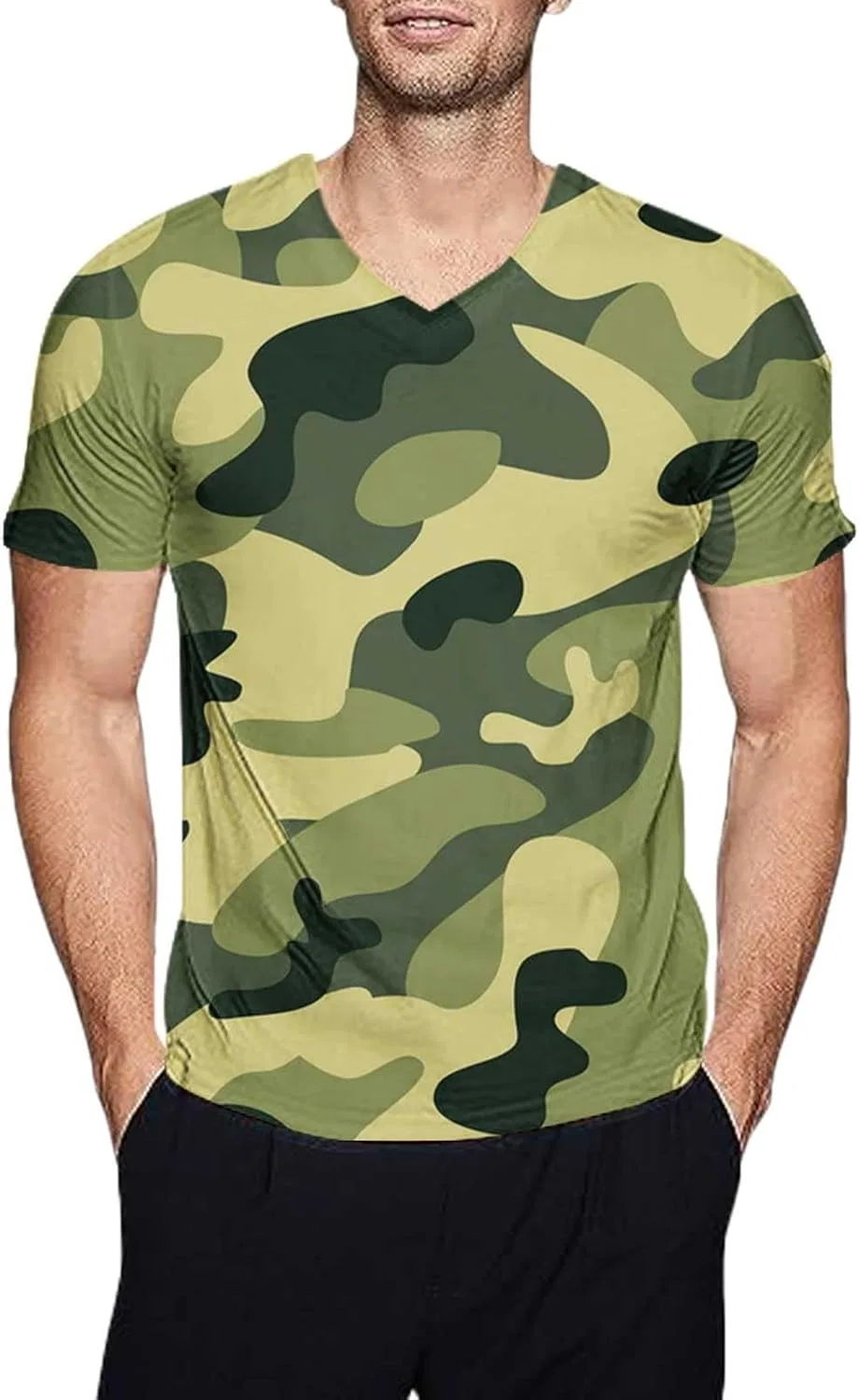 Мужская спортивная футболка с камуфляжным принтом Dry Fit, Ag