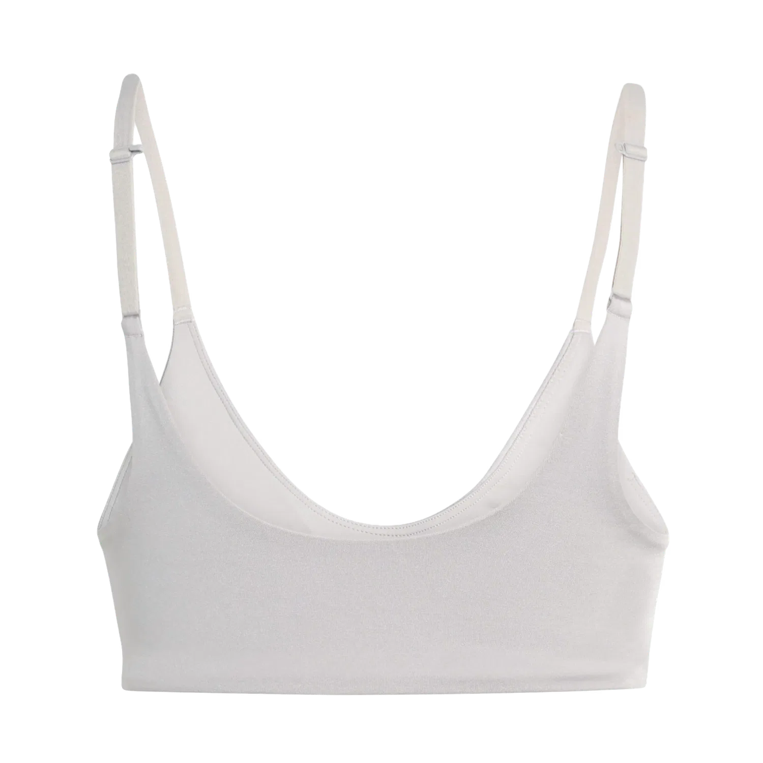 Женский спортивный бюстгальтер с легкой поддержкой Adidas Optime Essentials Workout Shine, серый — фото 2