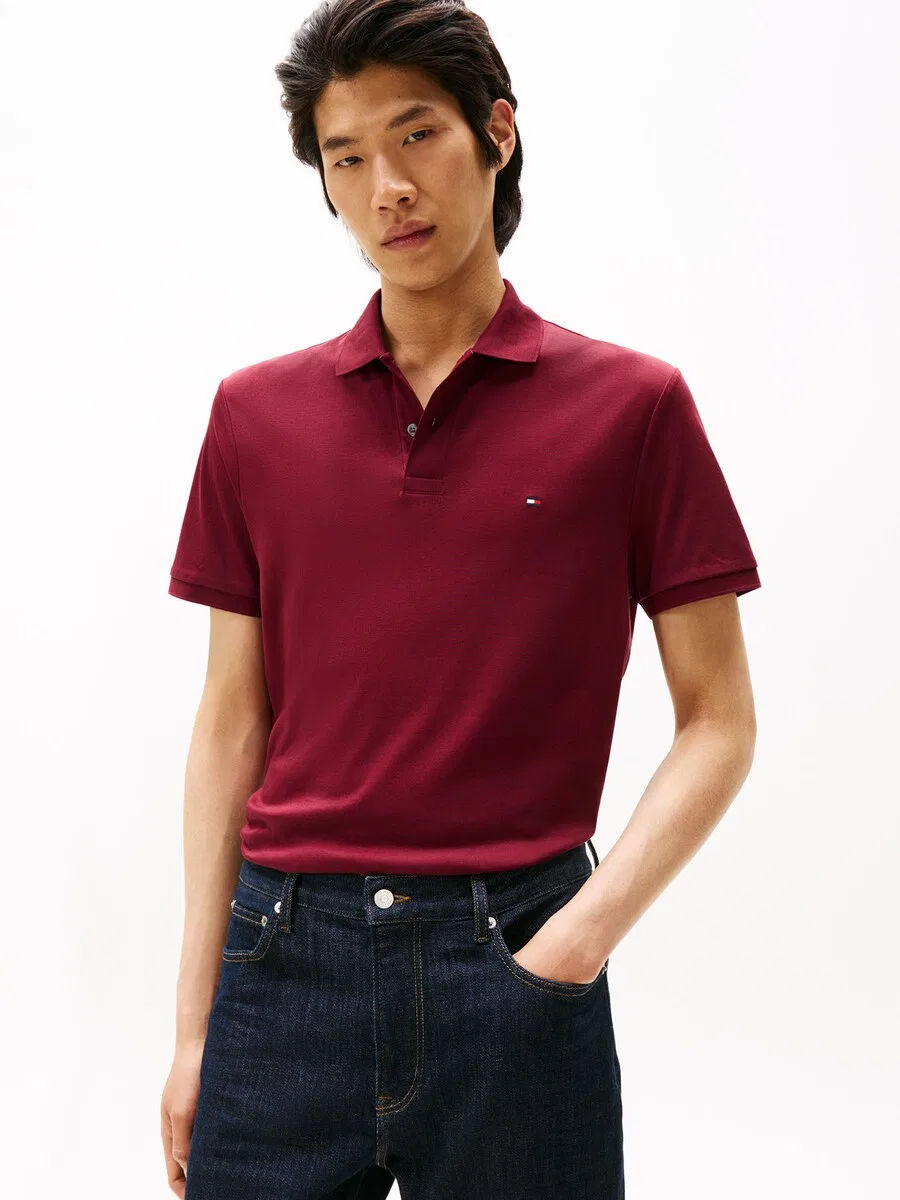 Футболка TOMMY HILFIGER Seasonal в цвете "Ягодный" — фото 2
