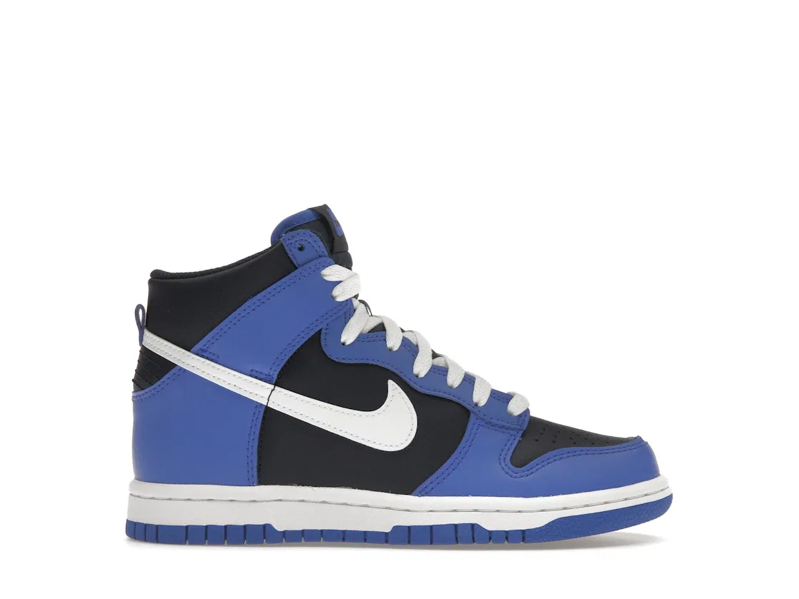 Детские кроссовки высокие Obsidian Hyper Royal White Nike Dunk High Nike, Obsidian/Hyper Royal-White