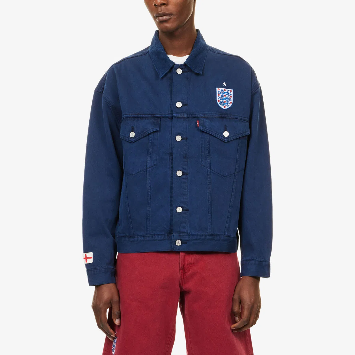 Джинсовая куртка-тракер levi's x world cup england football type iii Levis, мультиколор — фото 3