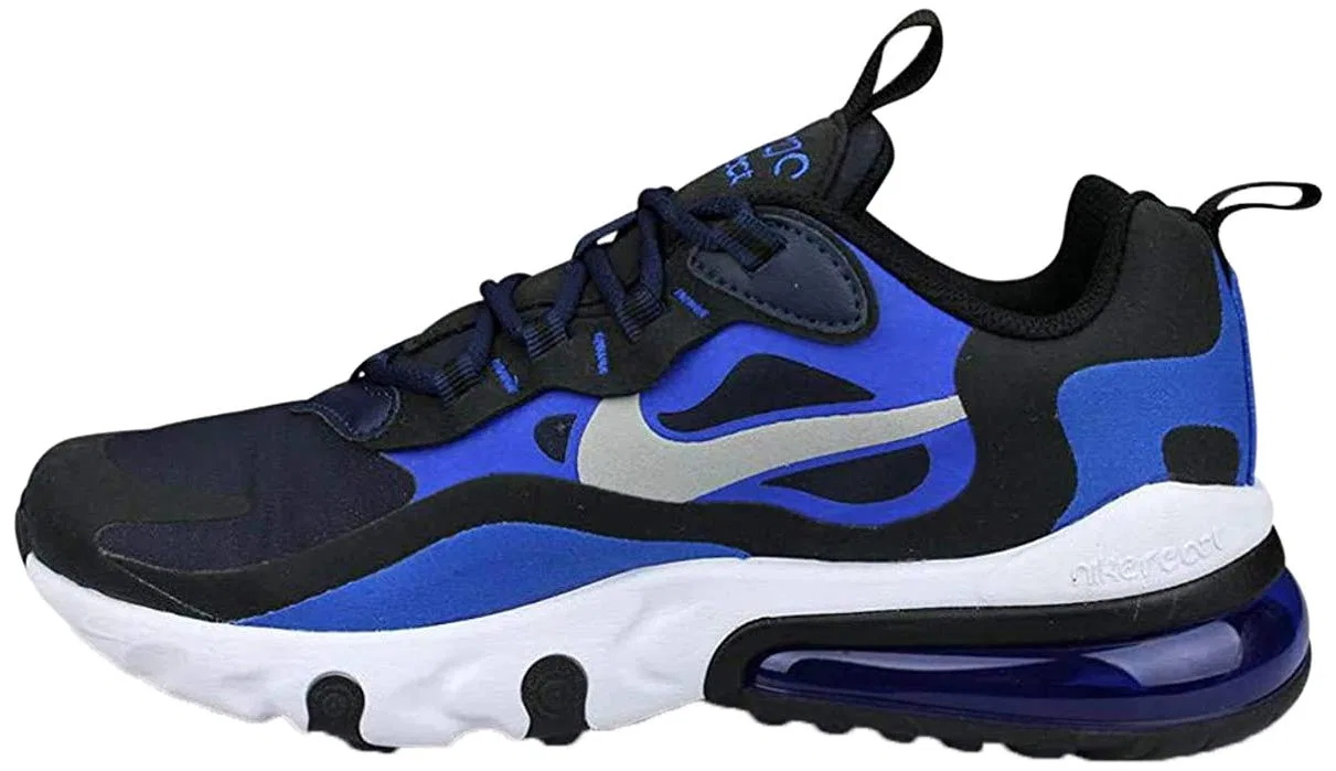 Детские кроссовки для мальчиков с максимальной амортизацией NIKE Air Max 270 Se, Midnight Navy Metallic Silver