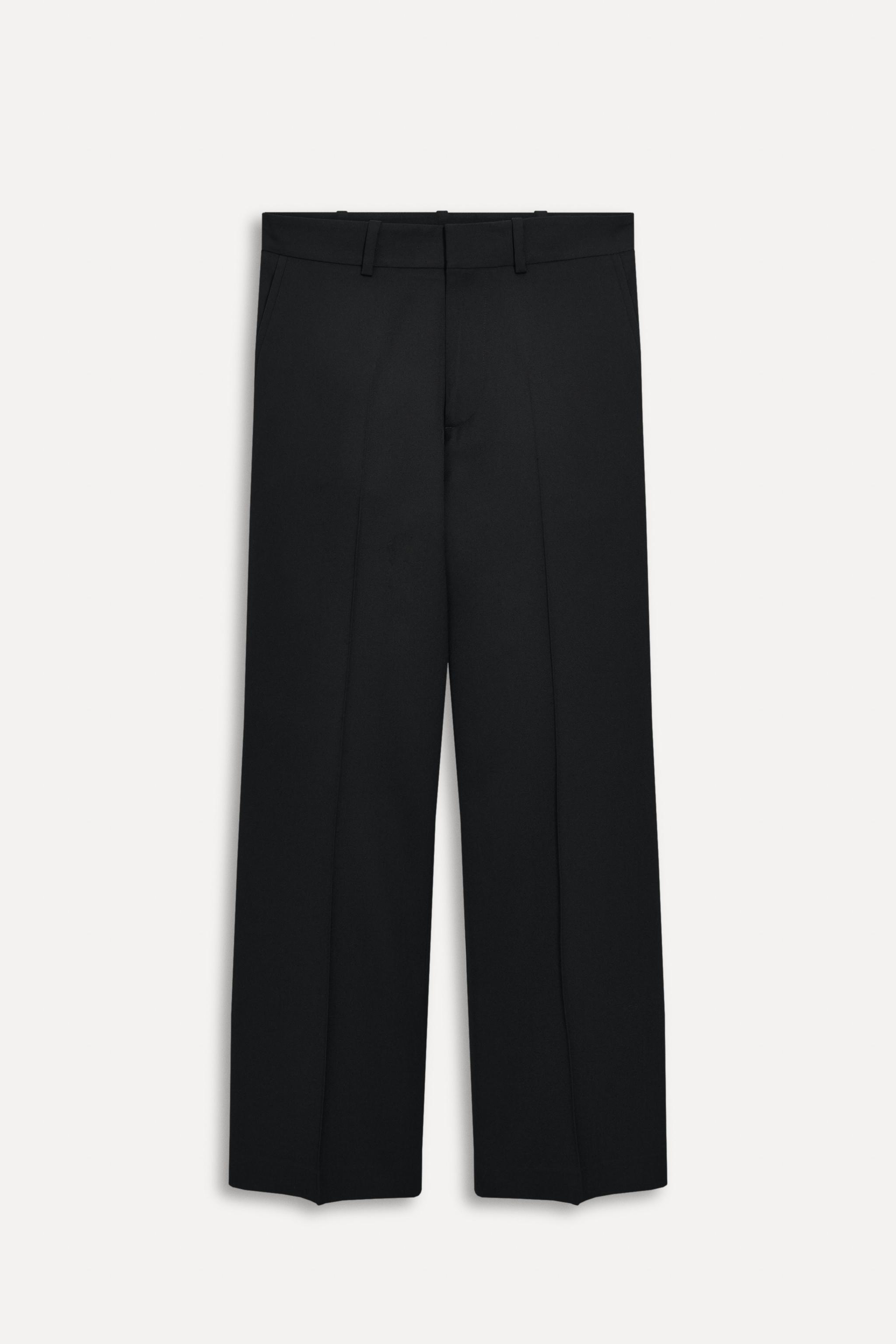 

Брюки Zara Straight Fit Wool Blend 50th Anniversary, черный
