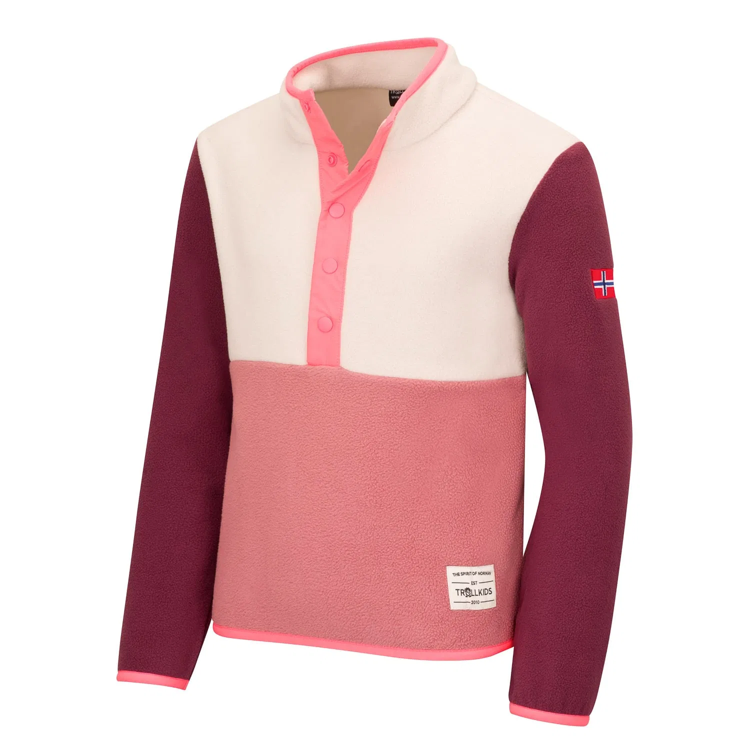 Пуловер флисовый Fleece Pullover Flekkefjord Trollkids, замороженная ягода — фото 3