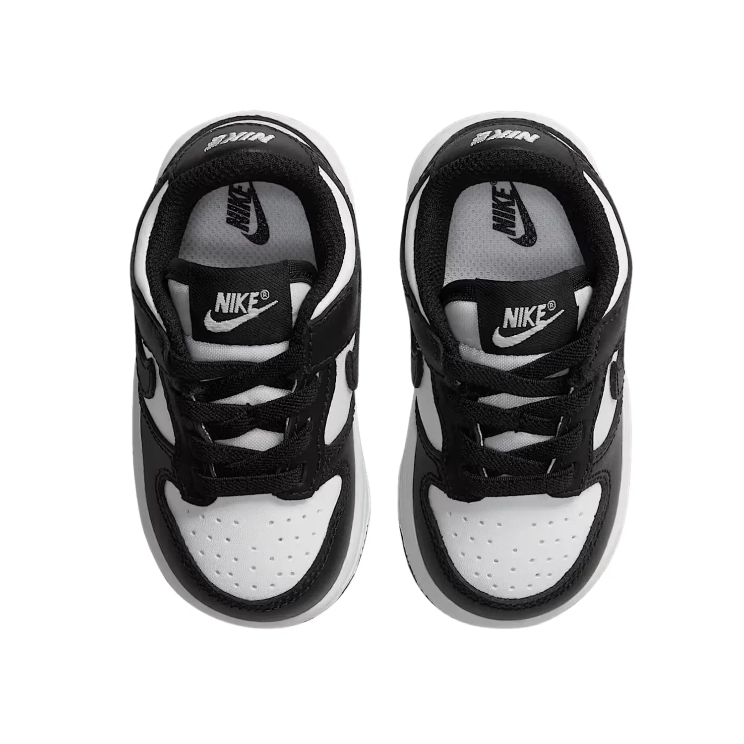 Детские кроссовки с принтом Dunk Low (Ps) NIKE, White Black — фото 3