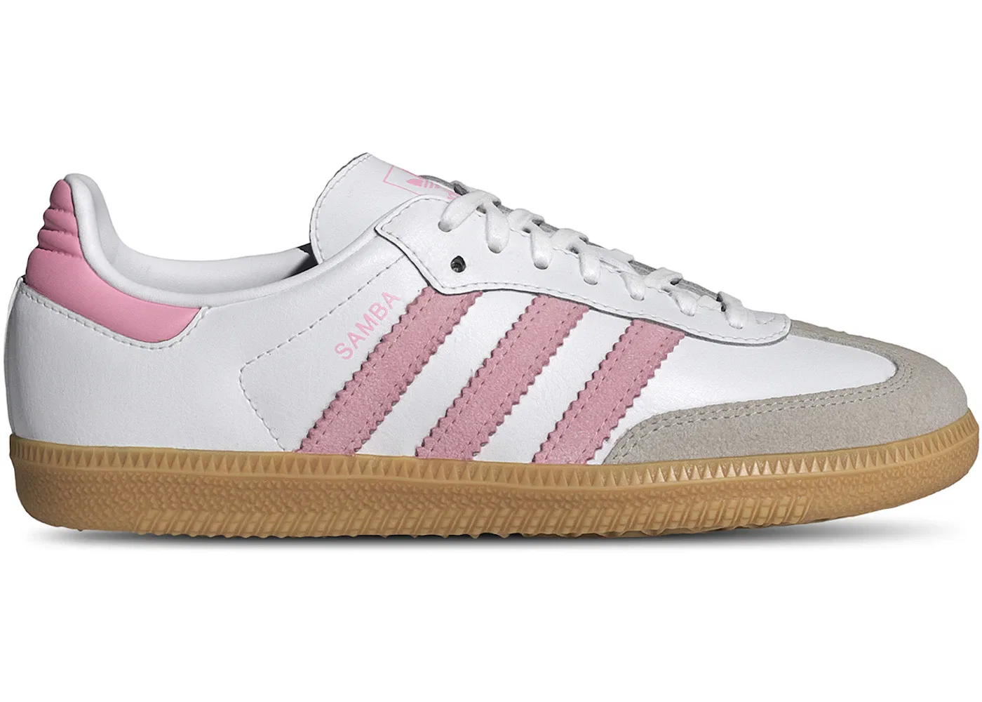 Детские кроссовки Lifestyle Adidas Samba OG, Cloud White/Light Pink/Gum
