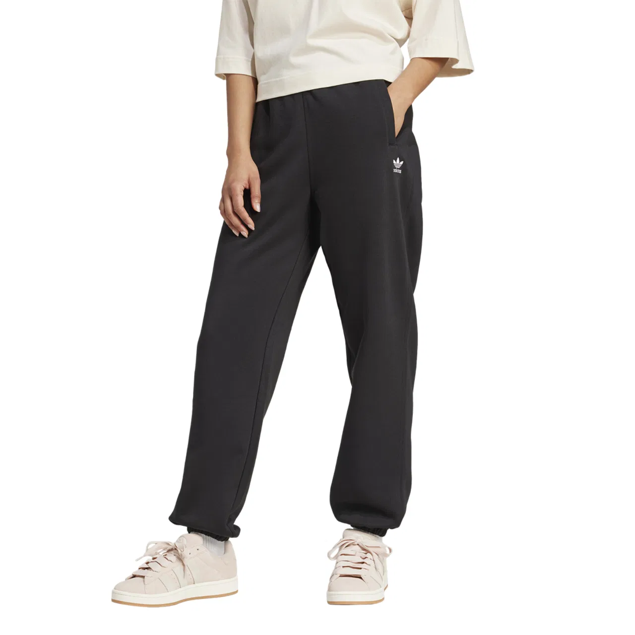 Женские брюки Trefoil Essentials Fleece Pants Adidas, черный