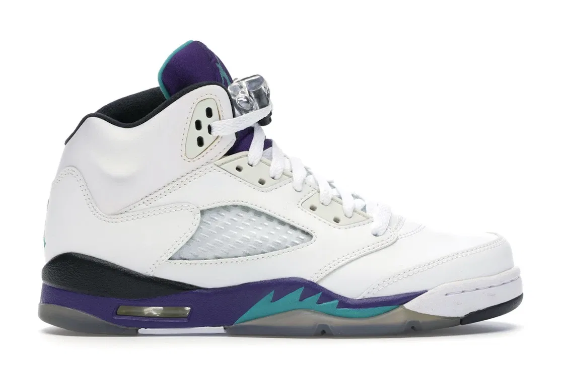 Детские кроссовки Lifestyle Jordan 5 Retro Jordan, White/Emerald-New-Grape-Ice-Blue