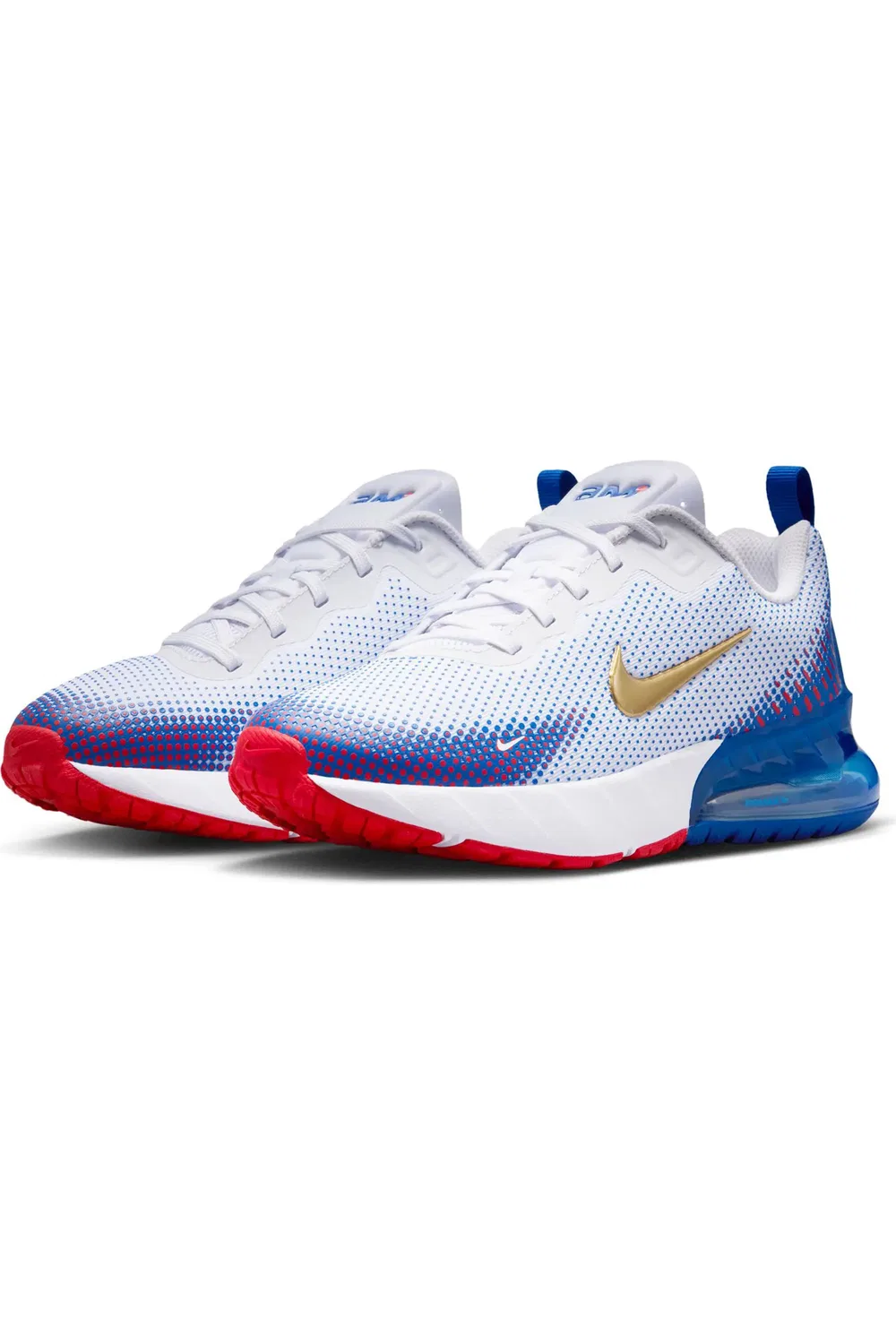Детские кроссовки с амортизацией Air Max Phoenix Nike, White/Gold/Game Royal