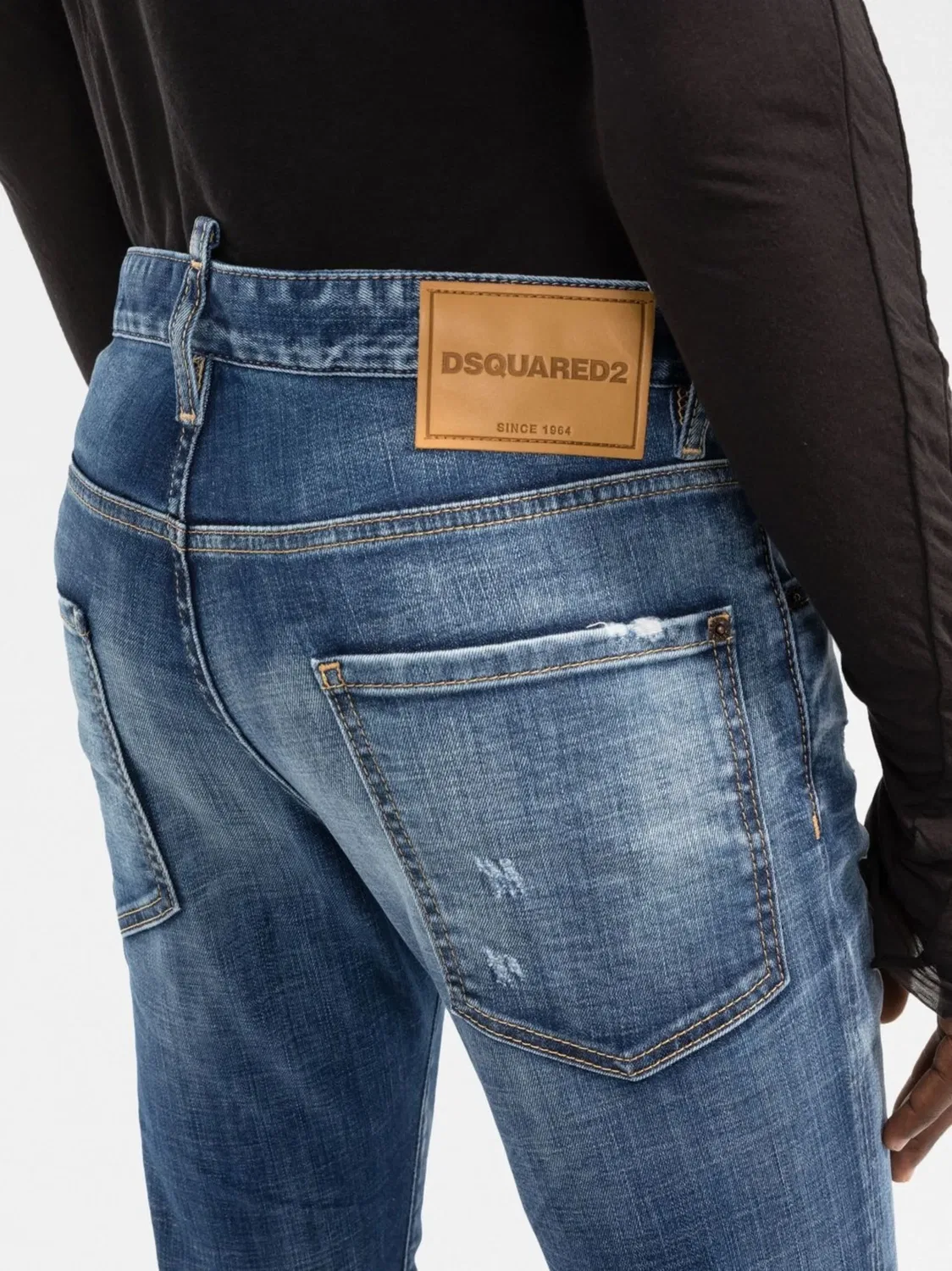 Утонченные джинсы скинии DSQUARED2, синий — фото 4