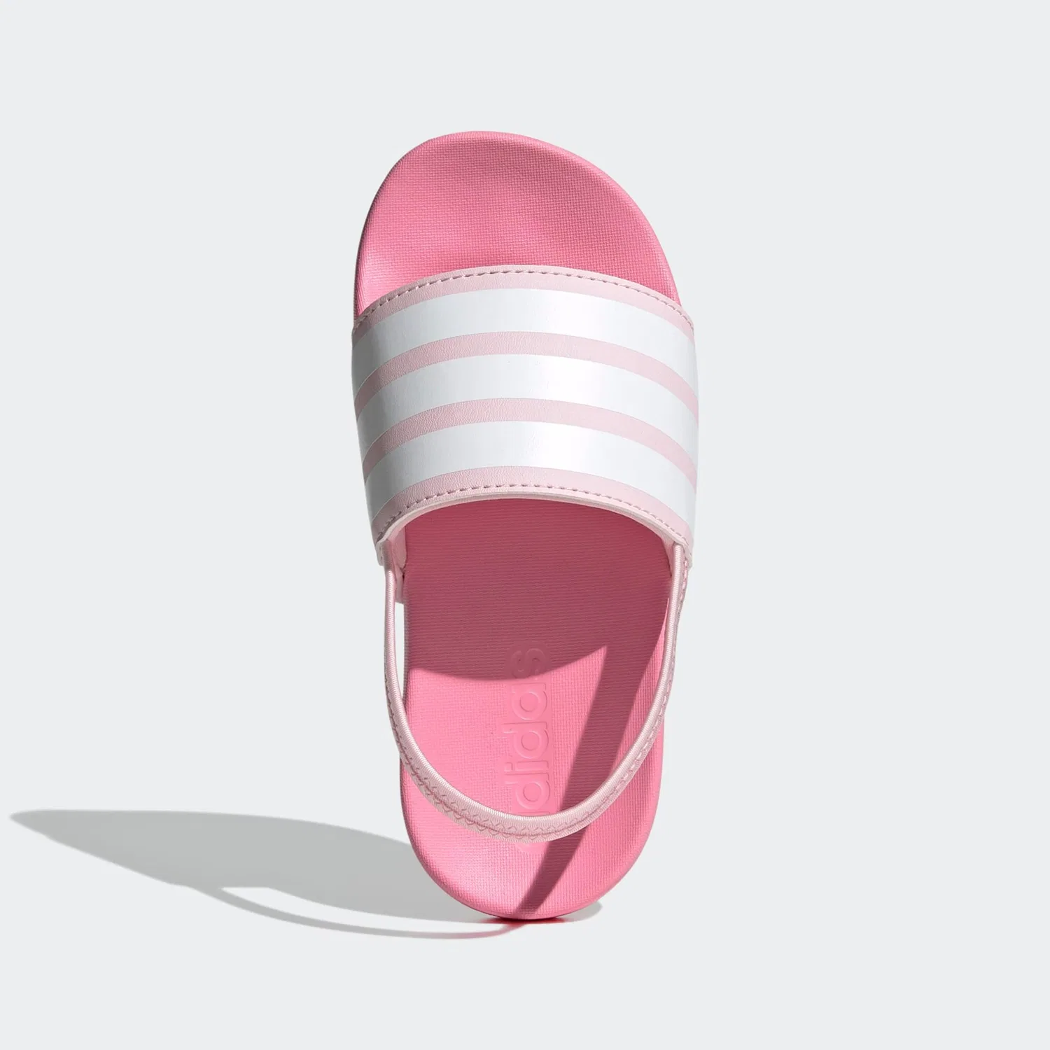 Детские шлепанцы с регулируемым ремешком Adidas Sportswear, Clear Pink/Cloud White/Bliss Pink — фото 4