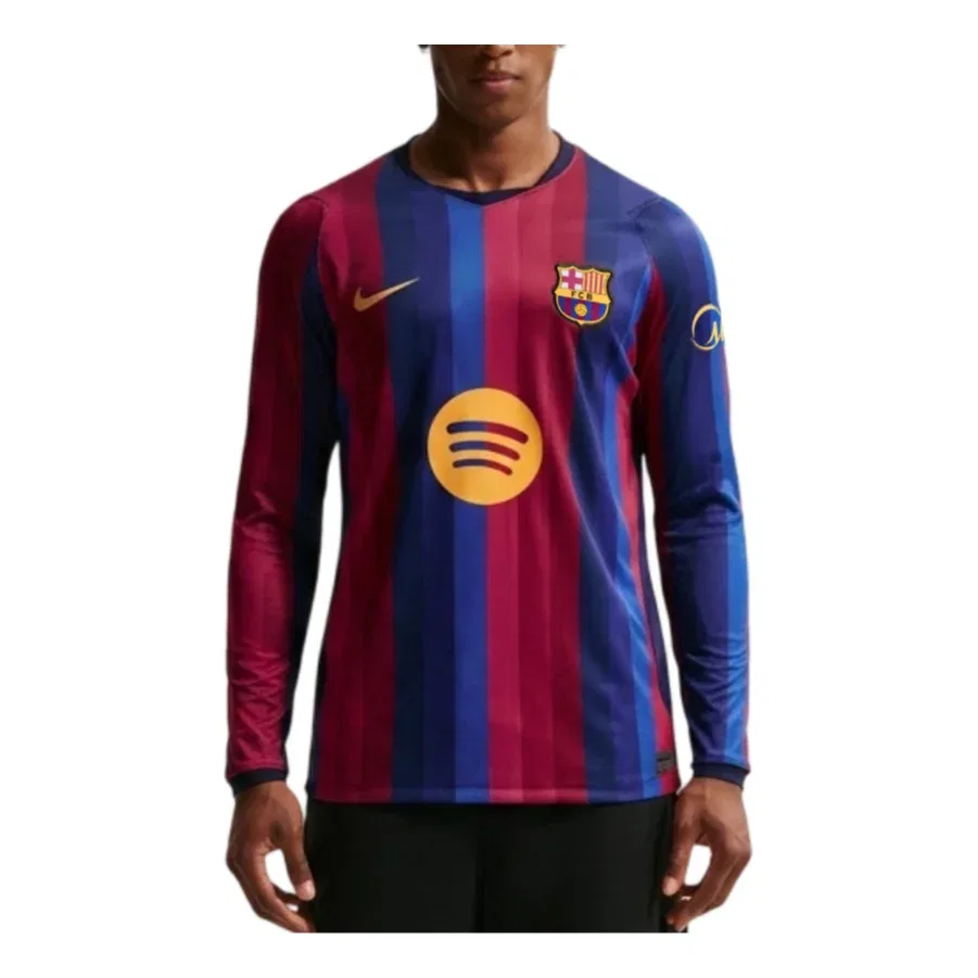 Мужская игровая майка F.C. Barcelona 2026/27 Stadium Home Dri-FIT Replica T-Shirt Nike, Deep Garnet/Blue Void/Blackened Blue/Mineral Yellow