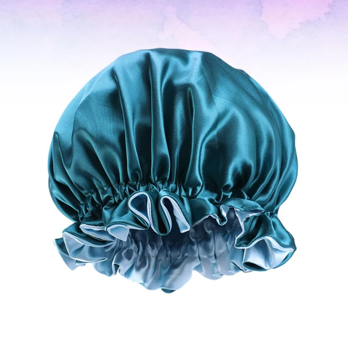 Шапочка для душа Satin, Toyvian, Dacron, 36x36x1 см, Pfauenblau — фото 4