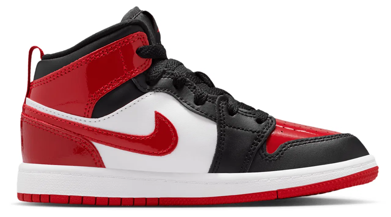 Кроссовки для мальчиков Jordan 1 Mid SE, цвет Black/Varsity Red/White
