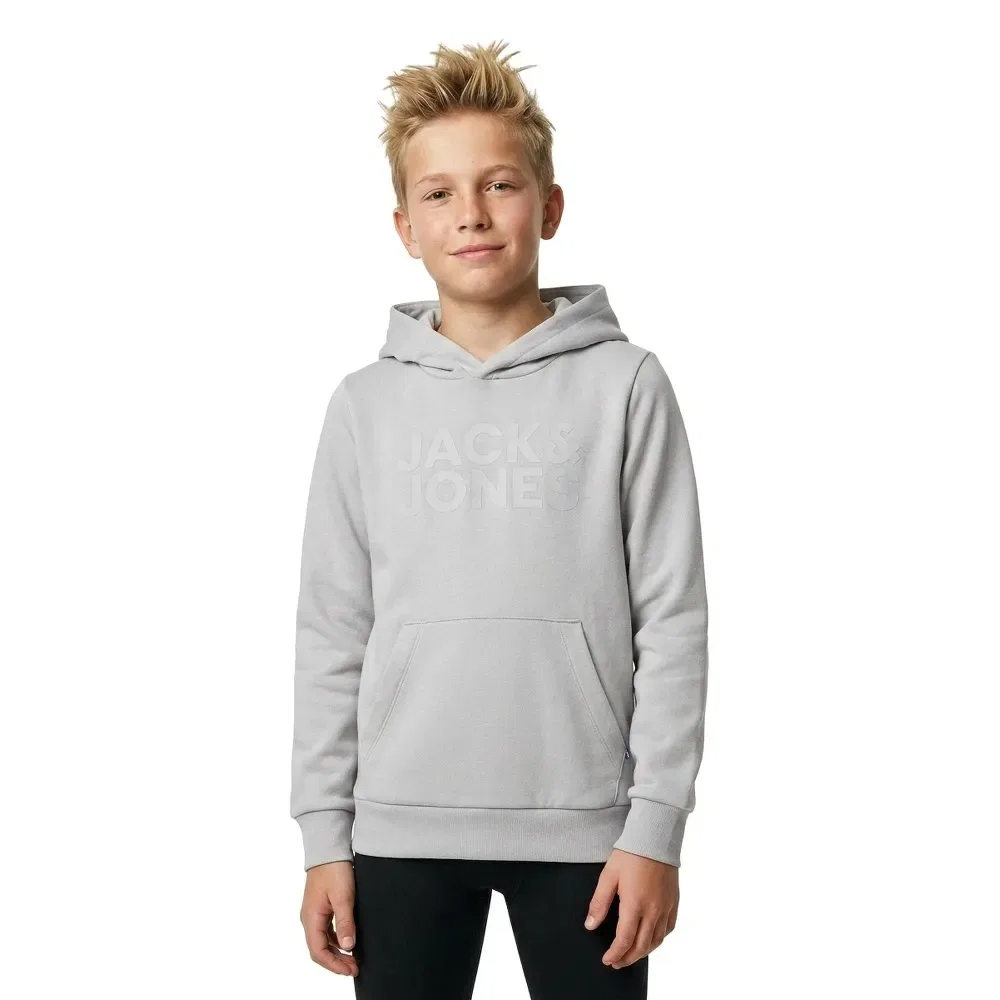 Детское худи с логотипом Corp Jack & jones, Grey — фото 2