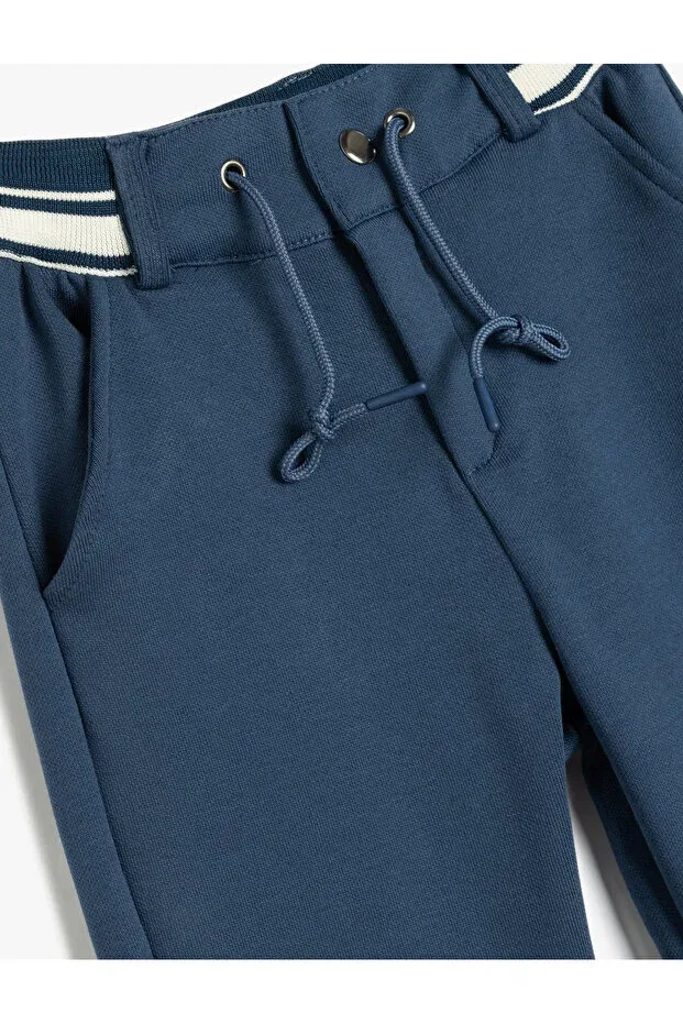 Детские спортивные штаны для мальчиков с эластичным поясом Koton, Navy Blue — фото 3