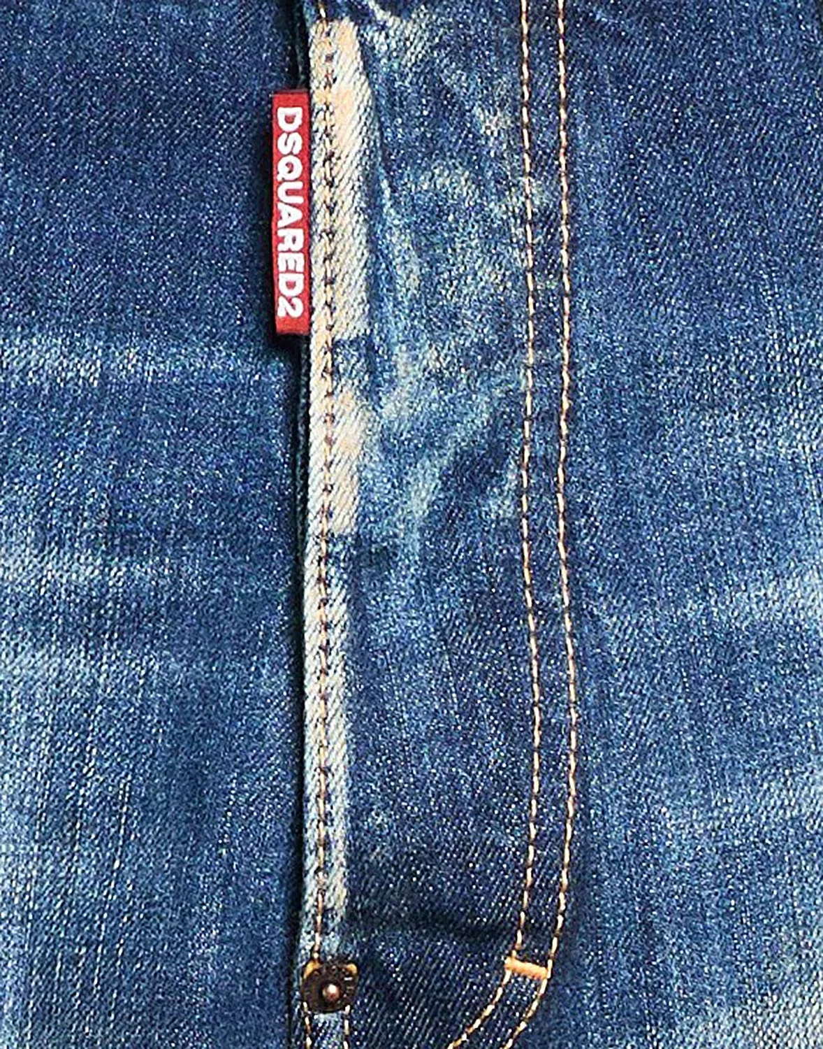 Мужские джинсы baggy с потертостями Dsquared2, синий — фото 4