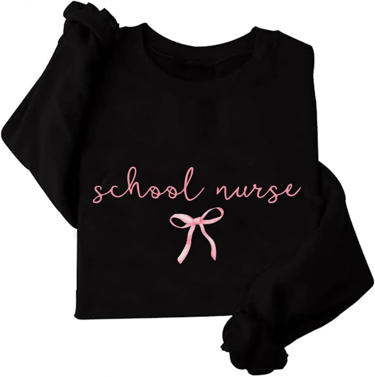 Женский свитшот с принтом School Nurse, чёрный