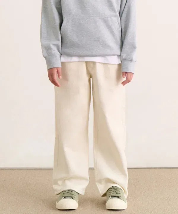 Джинсы широкие, Musinsa Standard Kids, кремовый