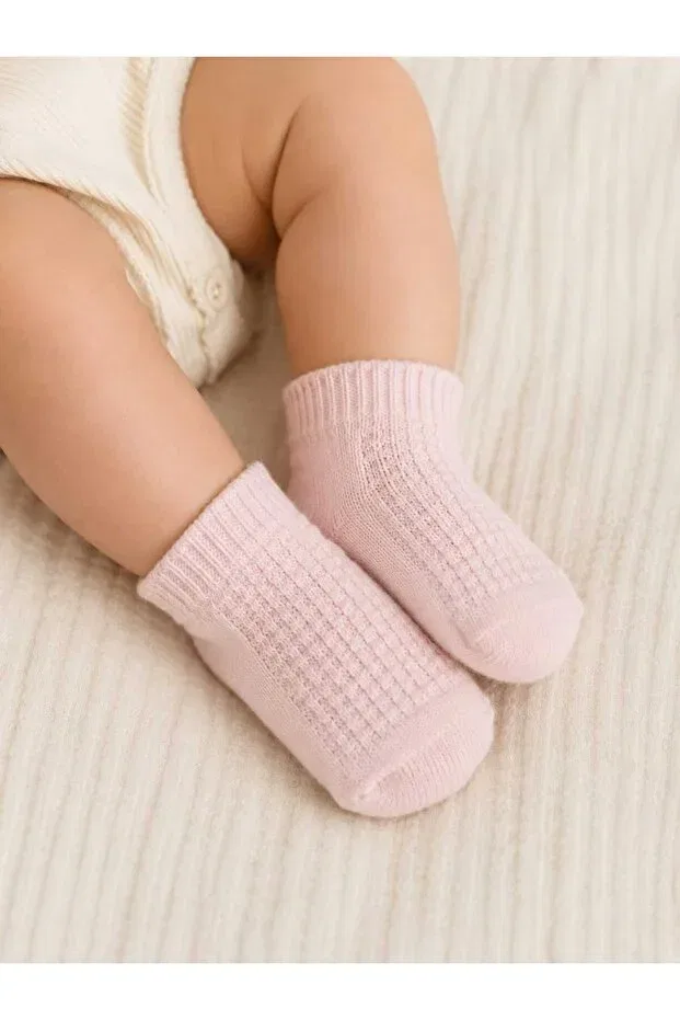 Детские носки-пинетки хлопковые 4-предметный набор Unisex Kaşe Çorap, Multicolor — фото 2