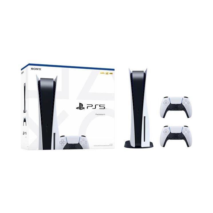 Игровая консоль Sony Playstation 5 Standard Edition с дисководом и двумя геймпадами, 825 ГБ, белый — фото 2
