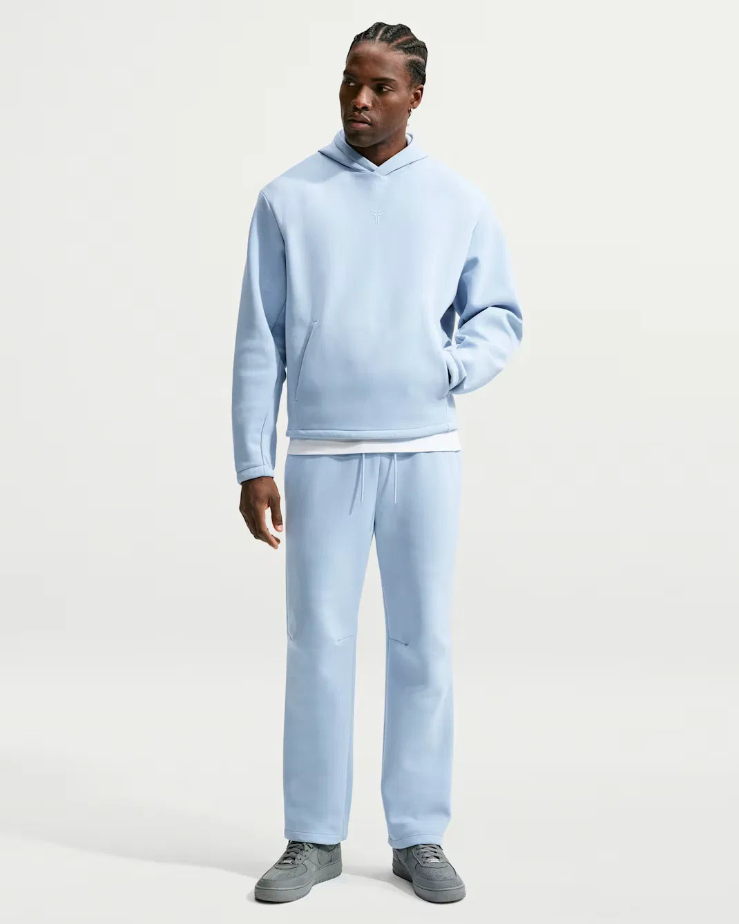 Мужская баскетбольная толстовка Nike Dri-FIT Pullover Kobe, Light Armory Blue/Light Armory Blue — фото 4