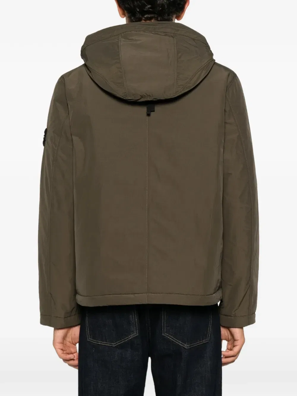 Куртка с капюшоном и логотипом-нашивкой Stone Island, зеленый — фото 4