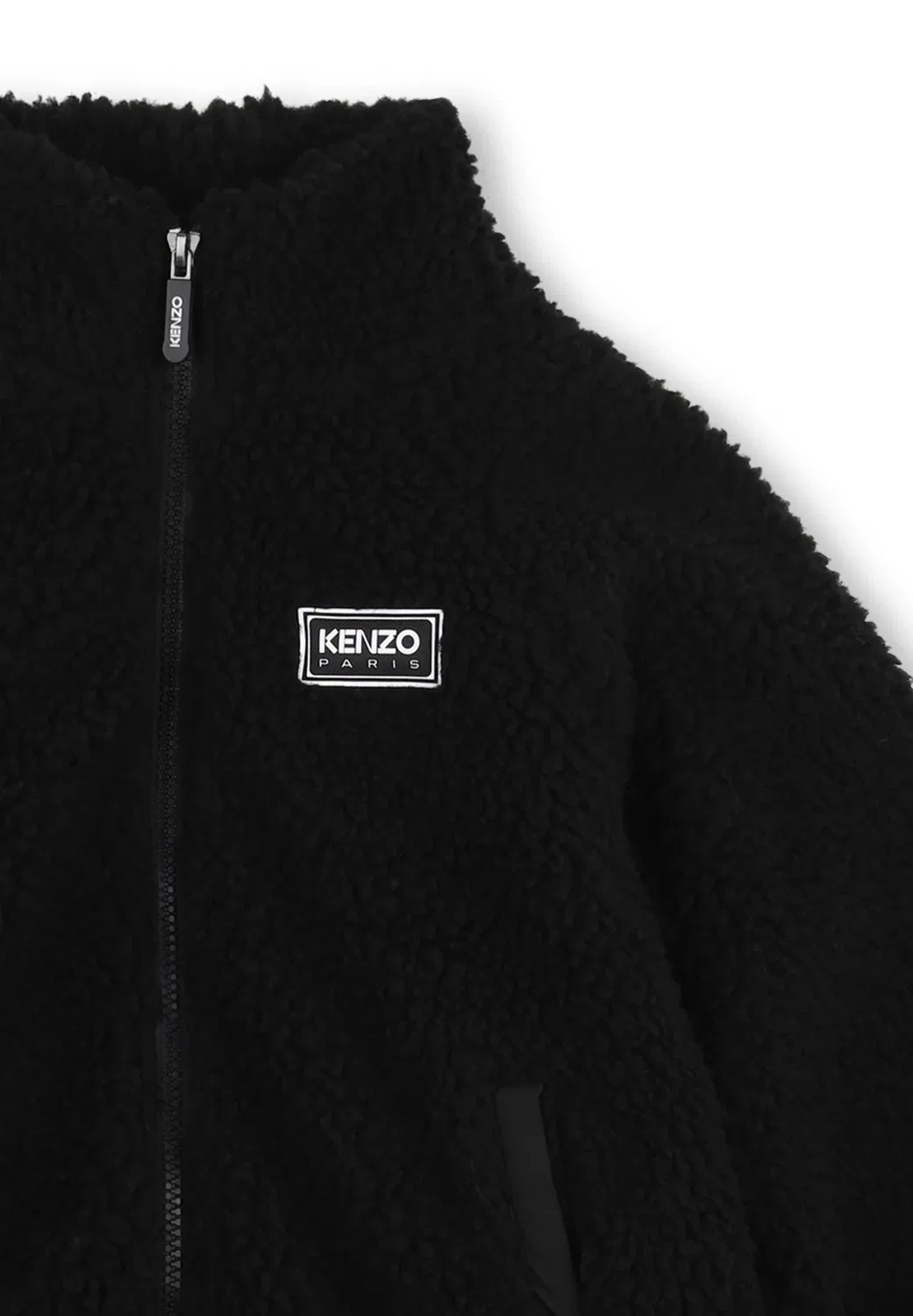 Veste zipée à manches longues - флисовая куртка Kenzo Kids, Black — фото 3