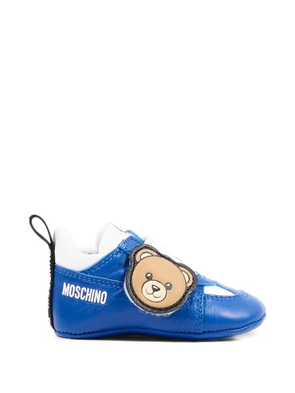 Кроссовки с липучками Teddy Bear Moschino Kids, синий