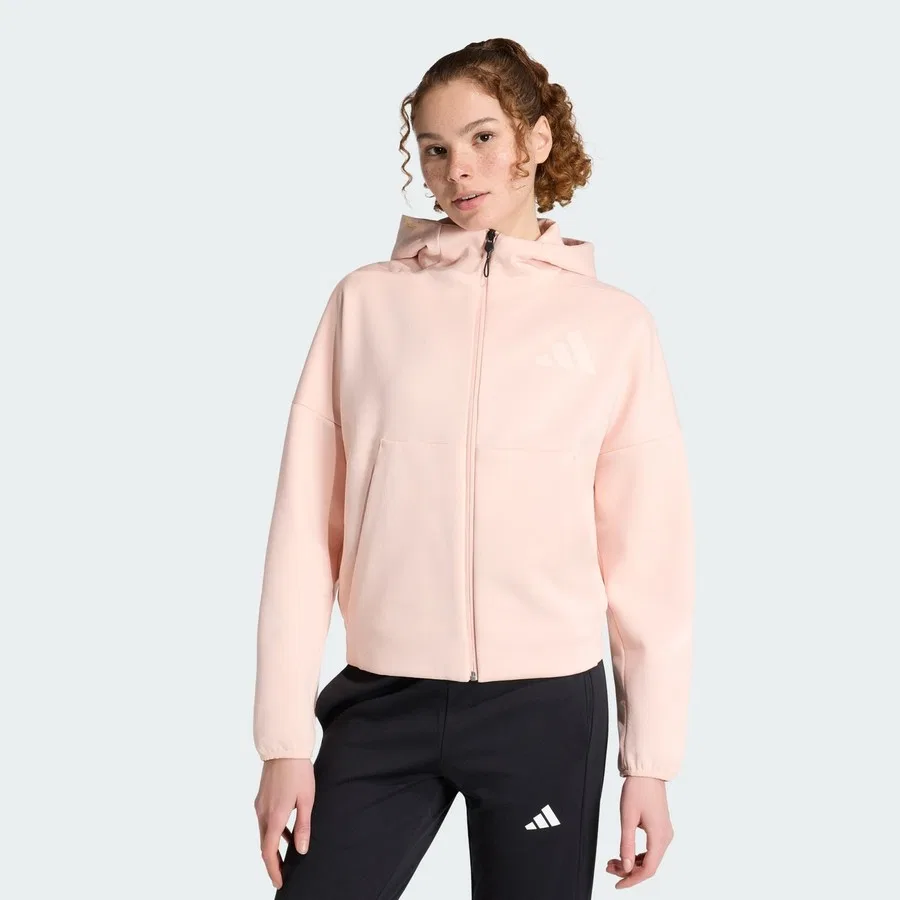 Худи на молнии с капюшоном из футера с принтом Adidas Z.n.e. Full-Zip Hoodie adidas, Черный