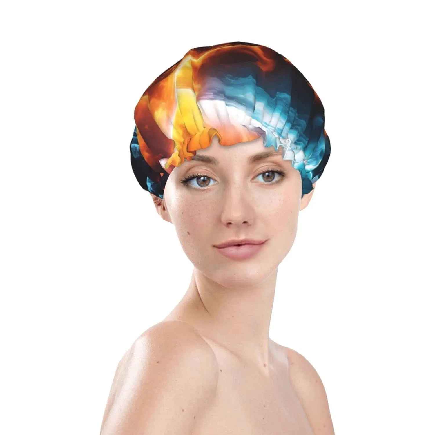 Шапочка для душа Шапочка для душа Oudrspo, Double Protection, Elastic, Reusable, Waterproof — фото 3
