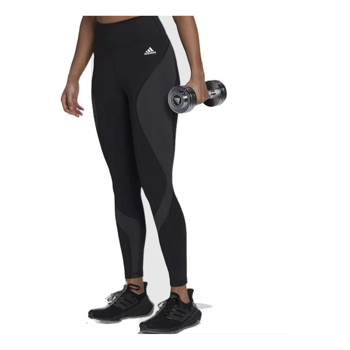 Леггинсы 7/8 с цветными блоками Training Essentials HIIT Adidas, черный — фото 2