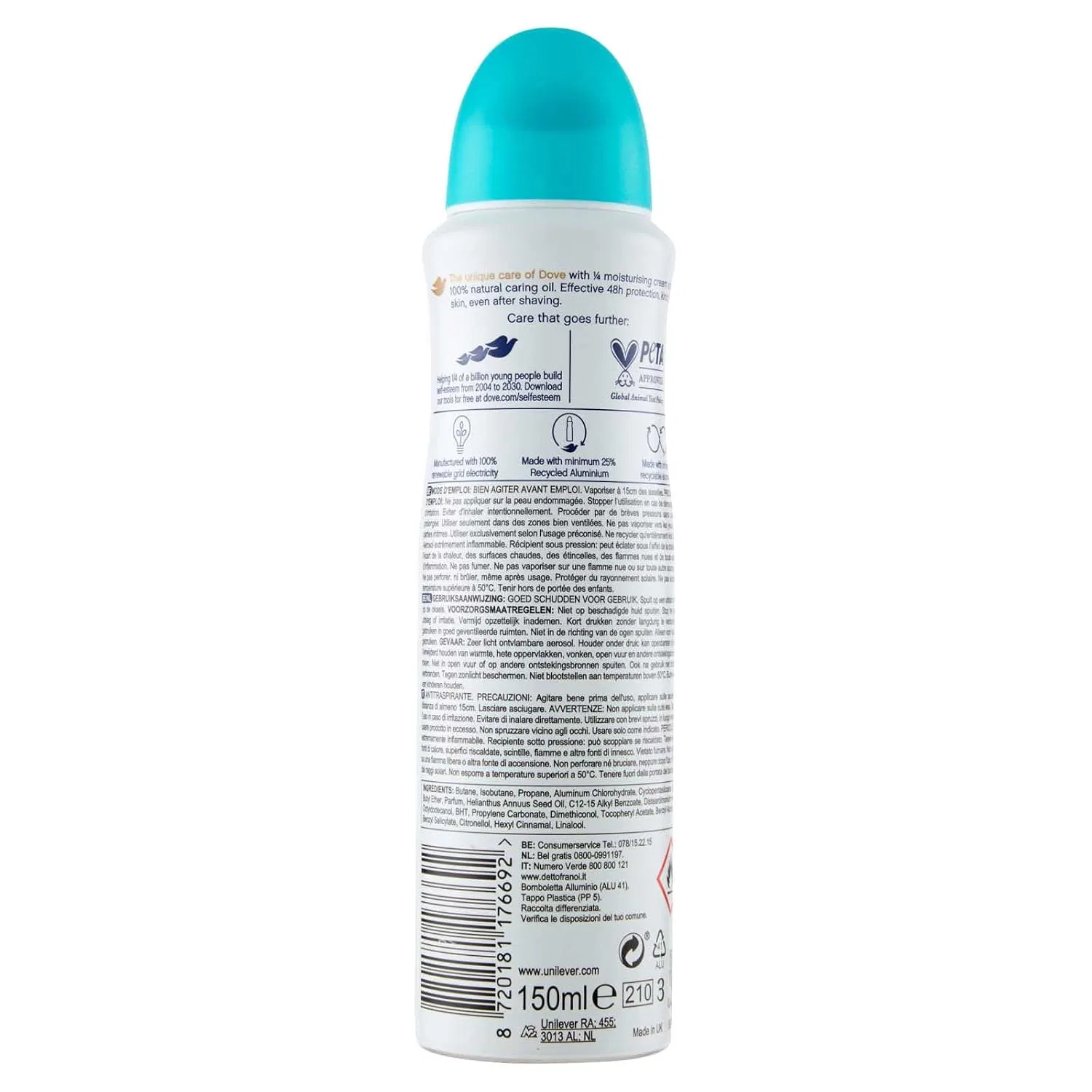 Дезодорант-антиперспирант Dove Go Fresh, 5 шт по 150 мл, Груша и Алоэ Вера — фото 2