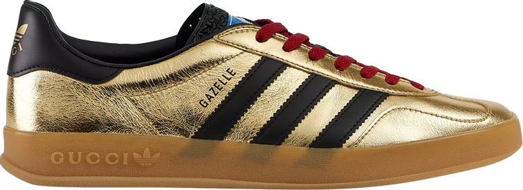 Лимитированные кроссовки Adidas Adidas x Gucci Gazelle 'Metallic Gold', золотой - фото