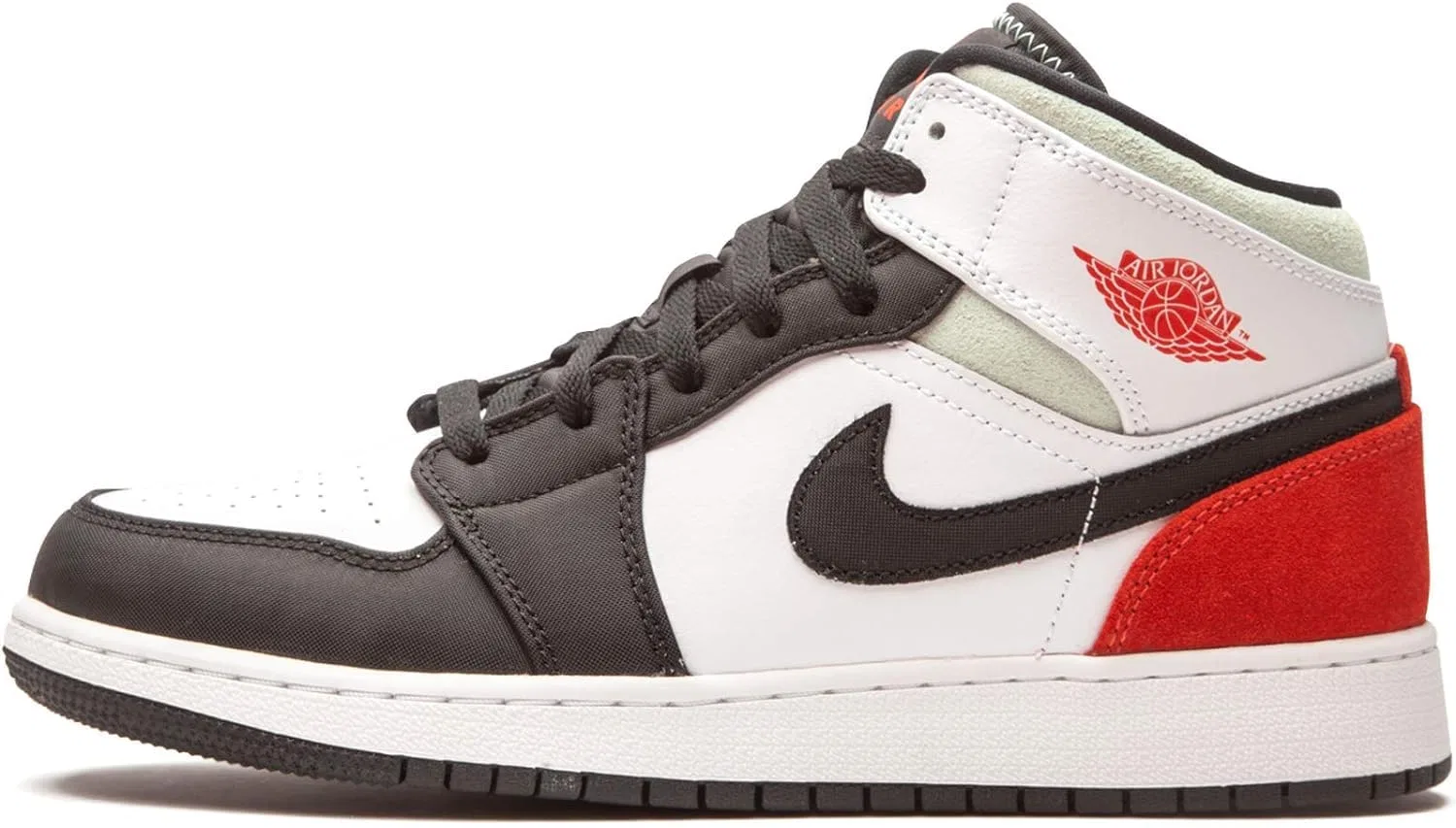 Детские кроссовки для мальчиков с принтом Air Jordan 1 NIKE, White Red Track Black Igloo