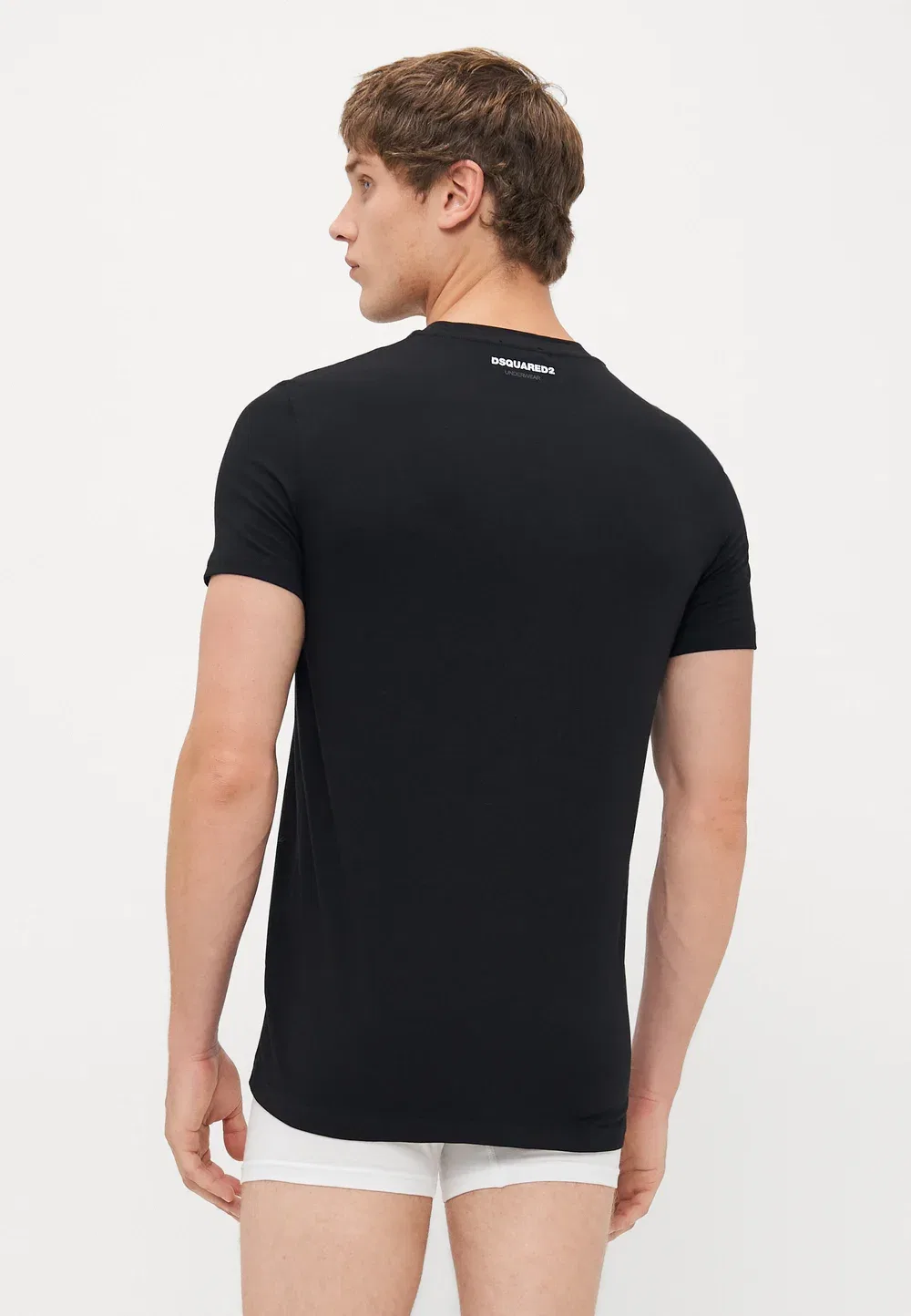 Новый базовый комплект из 3 футболок с логотипом Dsquared2, Black — фото 3