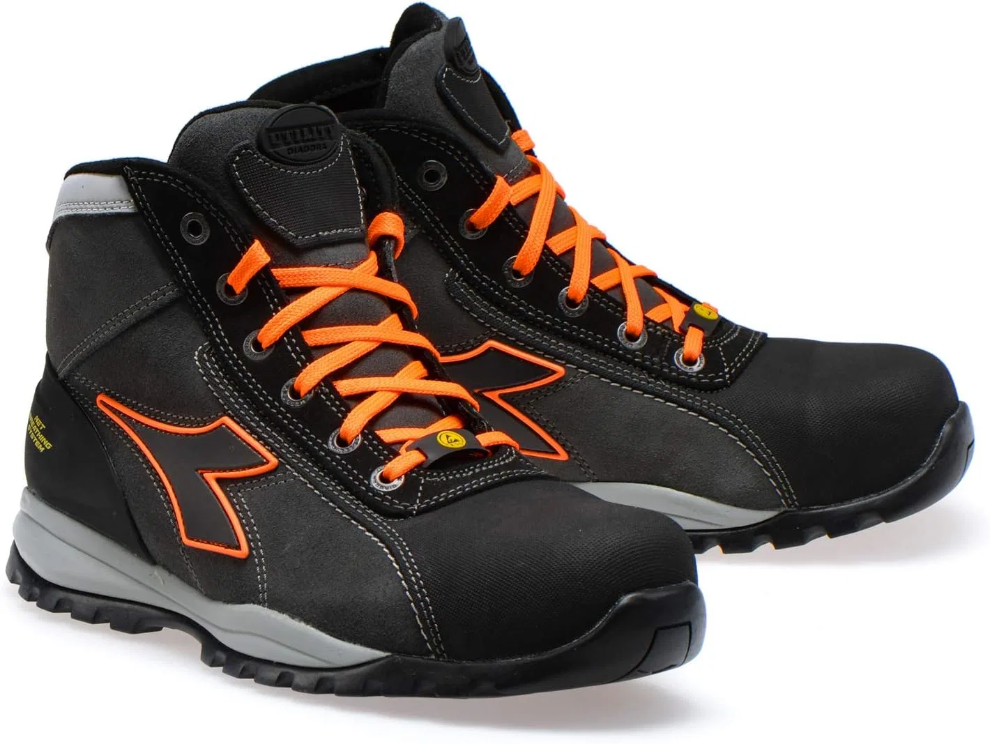 Защитная обувь Diadora Hi Pro S3 Glove Tech - Geox SRA HRO ESD UTILITY DIADORA, Asphalt Orange Fluo — фото 4