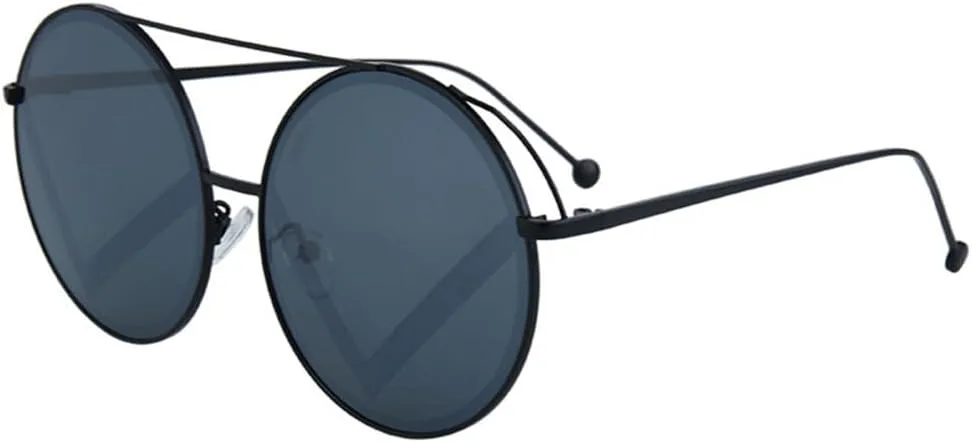 

Круглые солнцезащитные очки в металлической оправе для женщин в стиле панк, женские очки для пляжной вечеринки с защитой от УФ-излучения UV400 LANGSER, C6