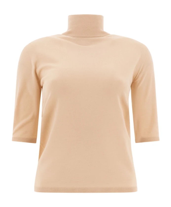 

Бежевый свитер с высоким воротником, однотонный Max Mara, бежевый